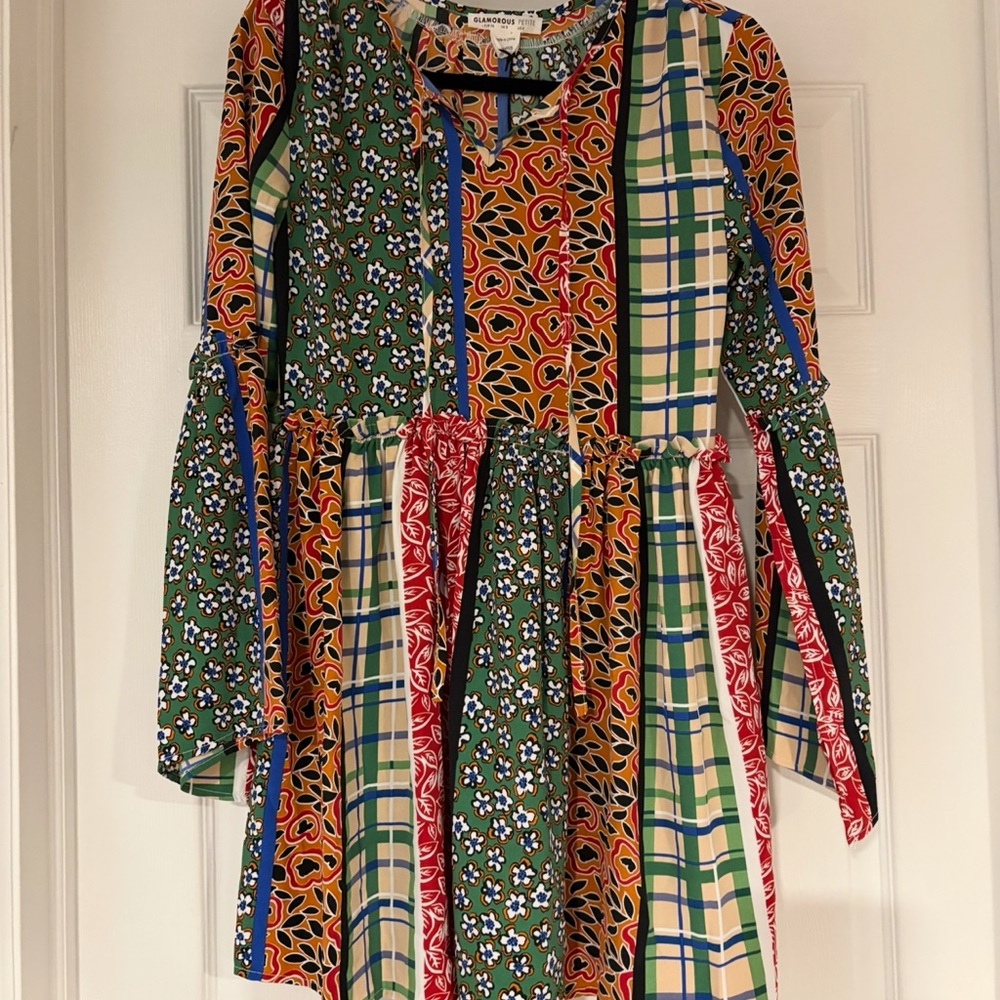 Glamorous Multicolor Patterned women’s Dress petite size 4